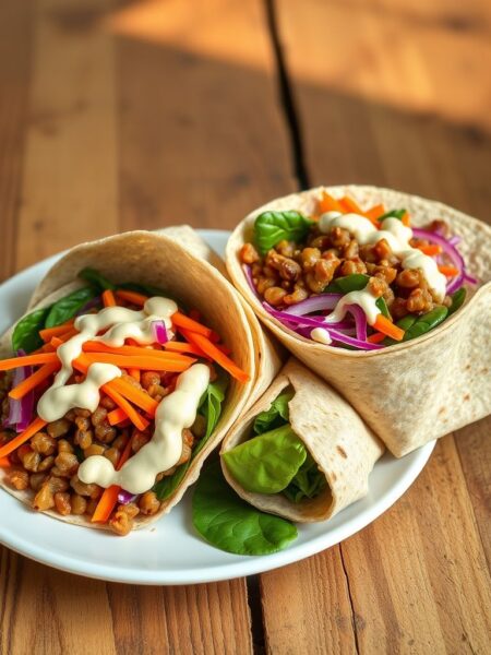 Lentil Wraps with Cashew Cream