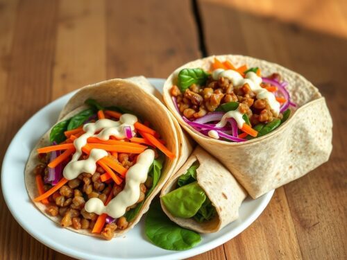 Lentil Wraps with Cashew Cream