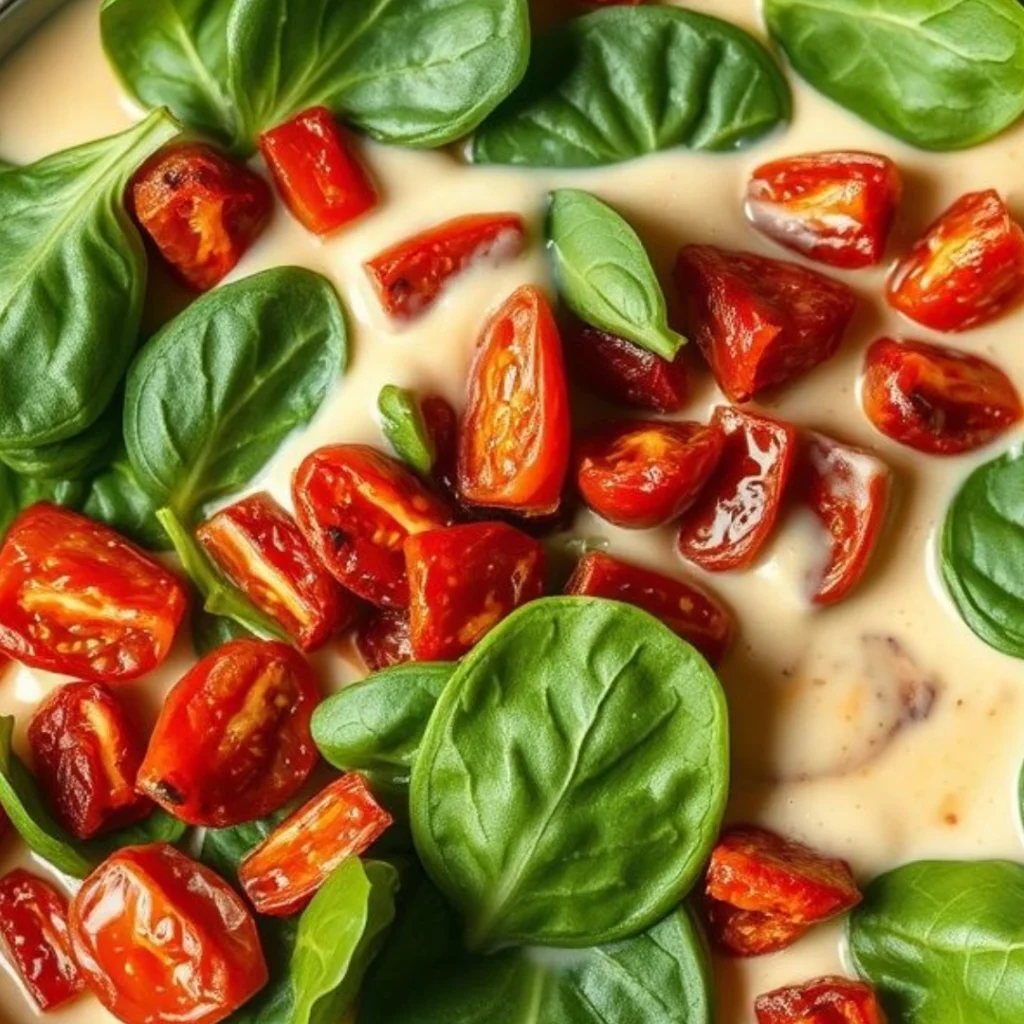 Add Spinach and Sun-Dried Tomatoes