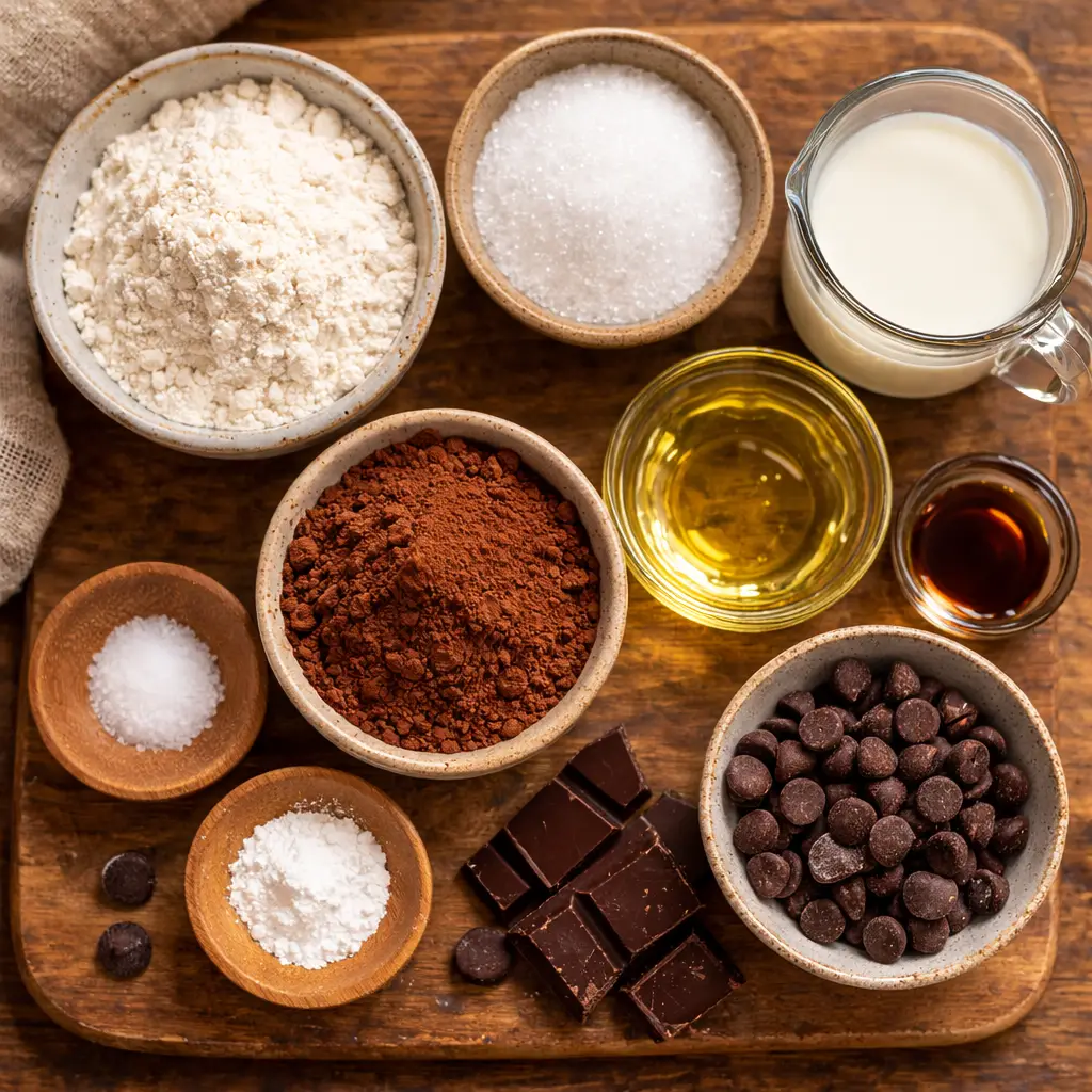 Chocolate Mug Cake Ingredients