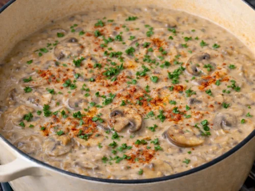 Hungarian Mushroom Paprika Soup