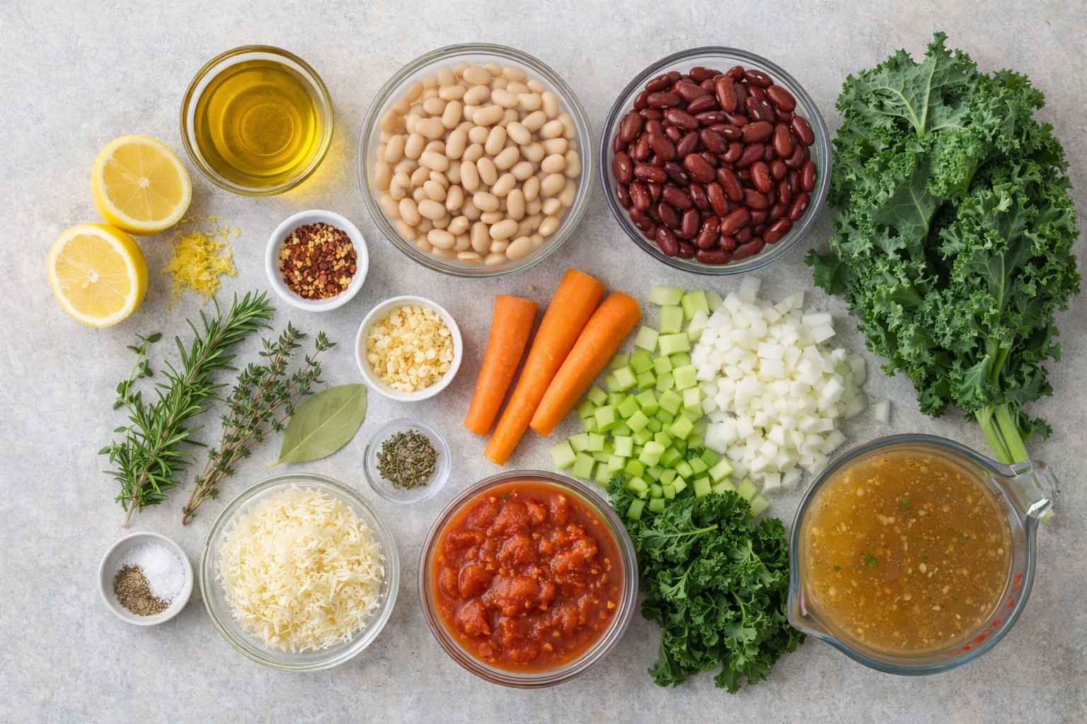 Ingredients (Tuscan White Bean Soup)