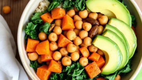 Sweet Potato and Kale Buddha Bowl