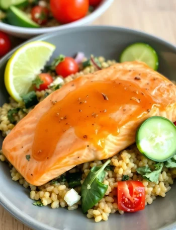 Honey Salmon with Quinoa Salad