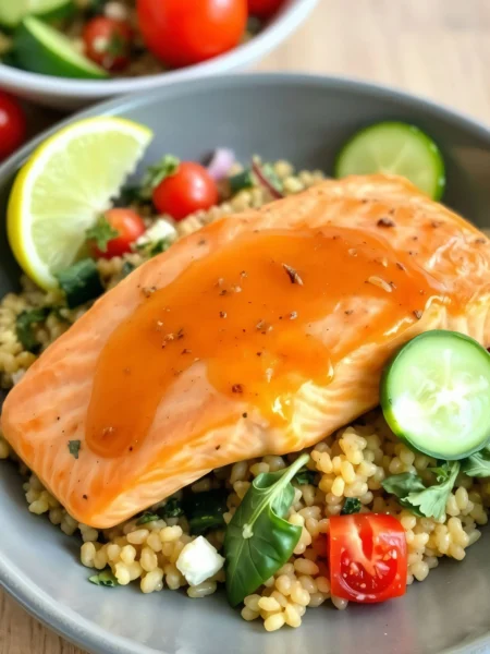 Honey Salmon with Quinoa Salad