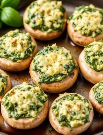 Spinach Artichoke Mushrooms
