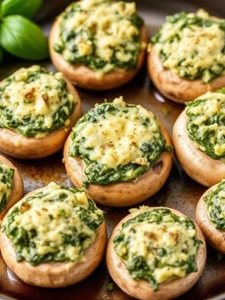 Spinach Artichoke Mushrooms