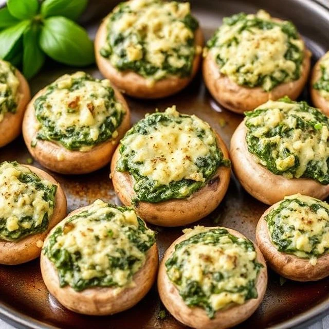 Spinach Artichoke Mushrooms