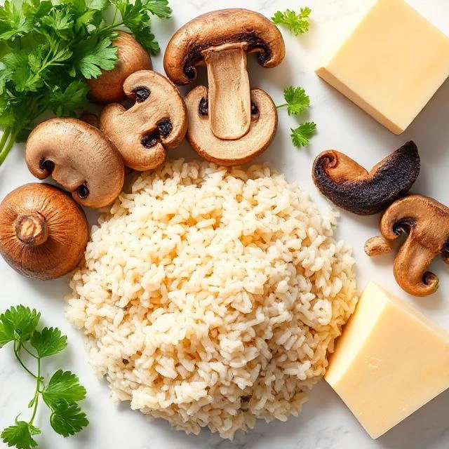 Truffle Mushroom Risotto Ingredients