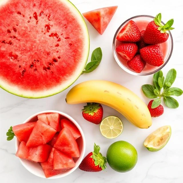 Strawberry Watermelon Smoothie Ingredients