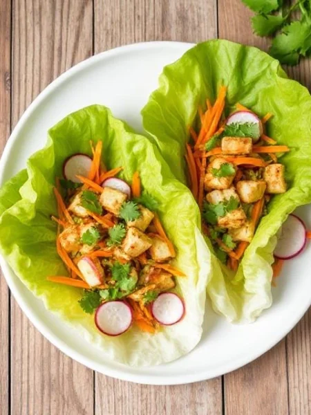 Tofu Banh Mi Wraps with Crisp Lettuce