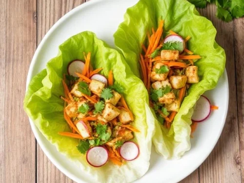 Tofu Banh Mi Wraps with Crisp Lettuce