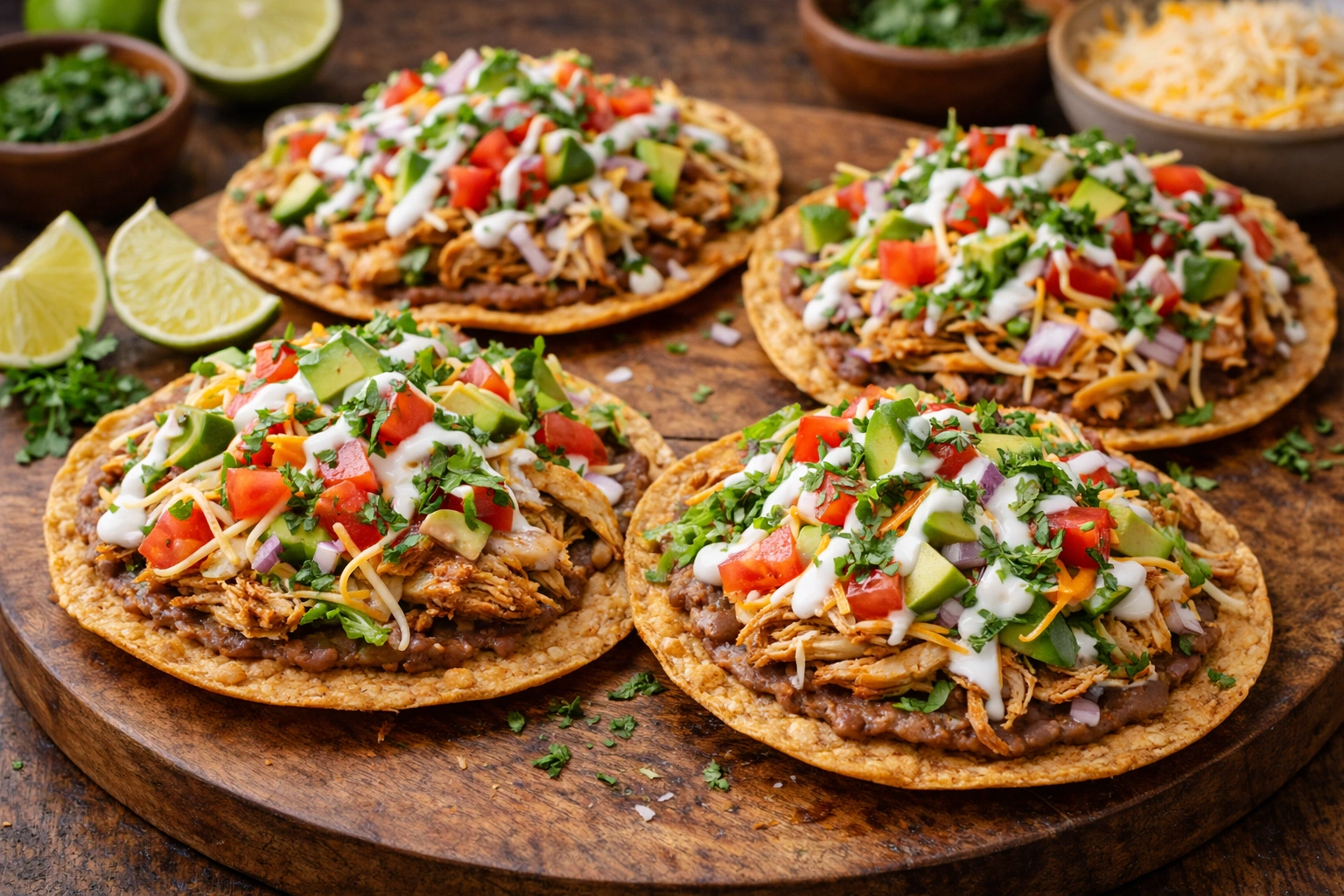 Authentic Mexican Chicken Tostadas Recipe