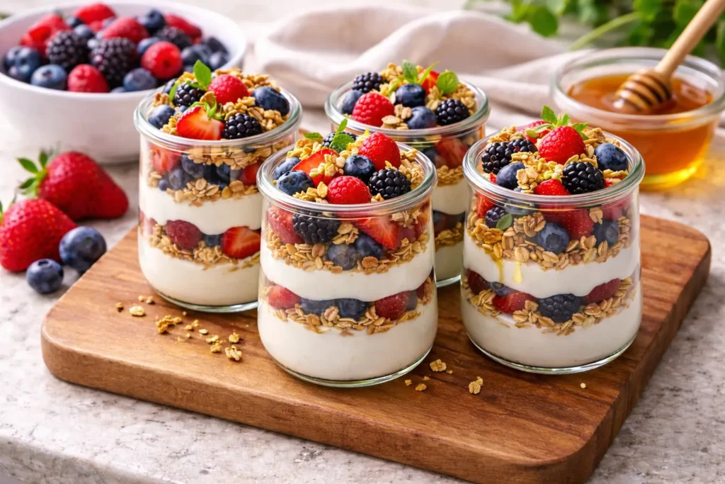 Vanilla Yogurt Berry Parfaits