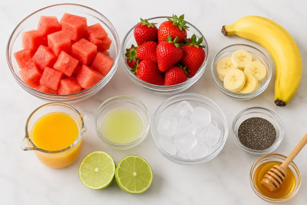 Strawberry Watermelon Smoothie ingredients