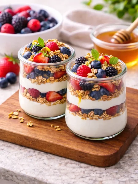 Easy Vanilla Yogurt Berry Parfaits