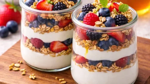 Easy Vanilla Yogurt Berry Parfaits