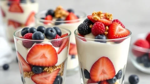 The Luna's Kitchen|Easy Vanilla Yogurt Berry Parfaits