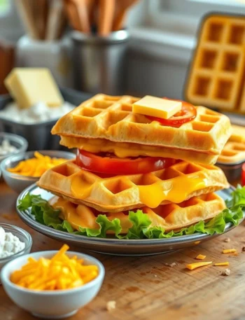 Cheddar Waffle Sandwiches