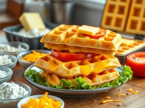 Cheddar Waffle Sandwiches