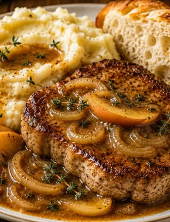 Apple Cider Braised Pork Chops