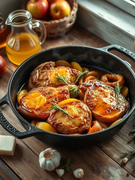 Apple Cider Braised Pork Chops