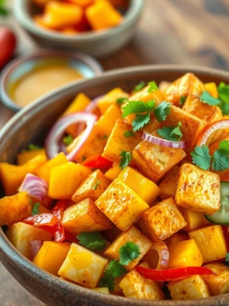 Mango Tofu Salad