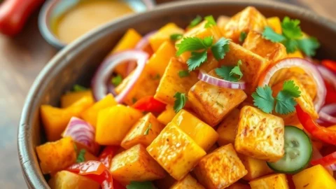 Mango Tofu Salad