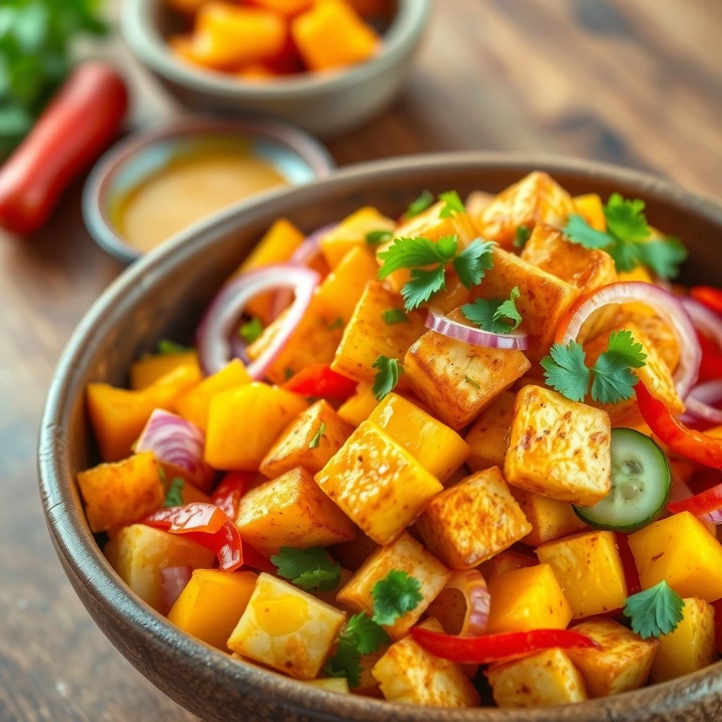 Mango Tofu Salad