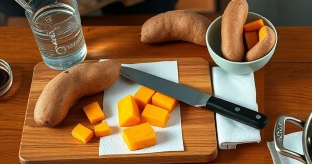 Prepare the Sweet Potatoes