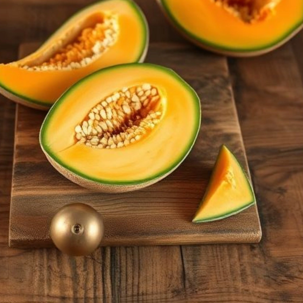  remove the seeds from your cantaloupe