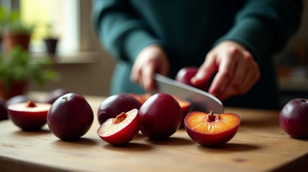 Preparing the Plums