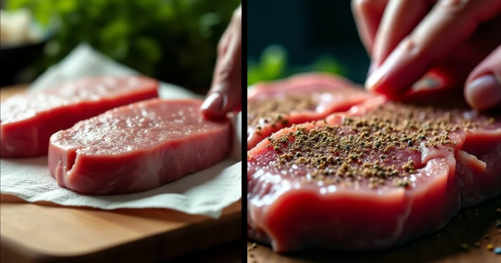 Seasoning the Pork Chops