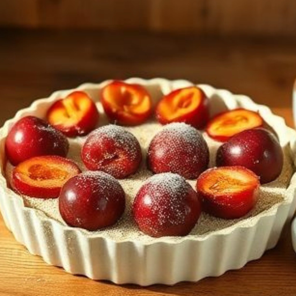 Assembling the Zwetschgenkuchen