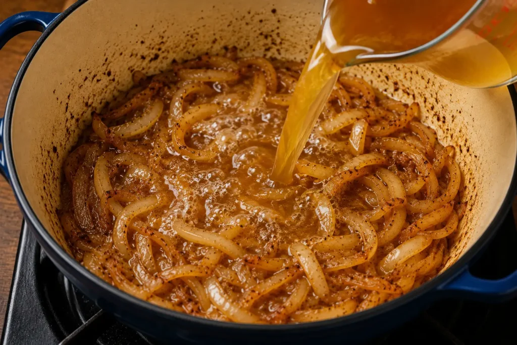 Creating the Apple Cider Braising Liquid