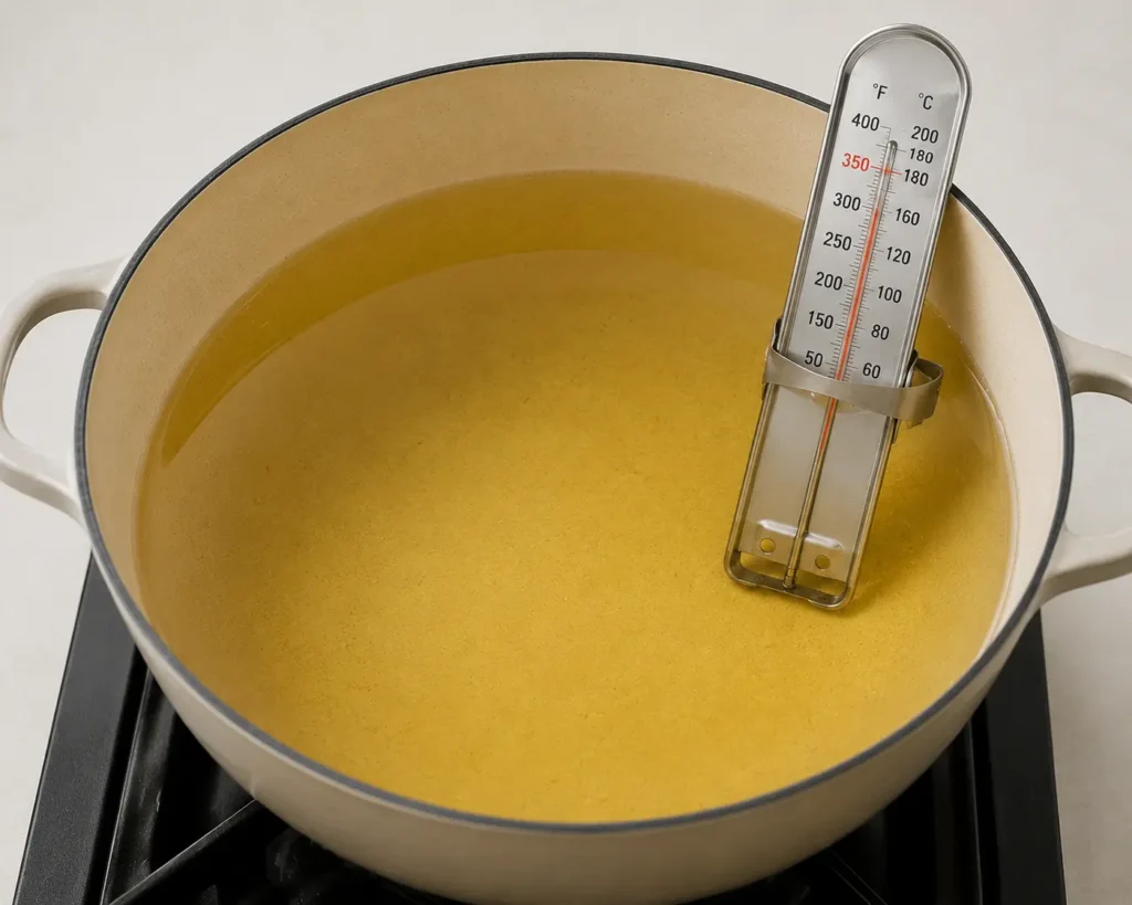 Prepare the oil for frying