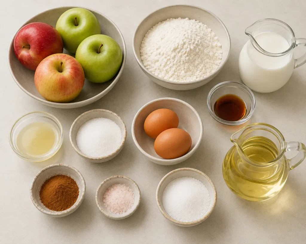 Ingredients for Apfelküchle
