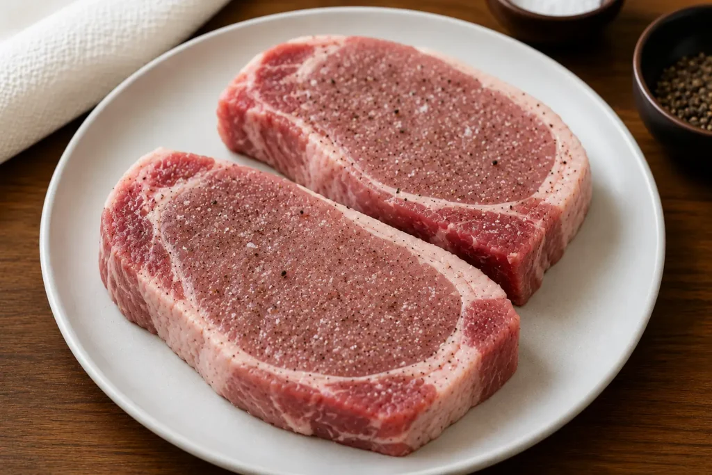 Preparing the Pork Chops