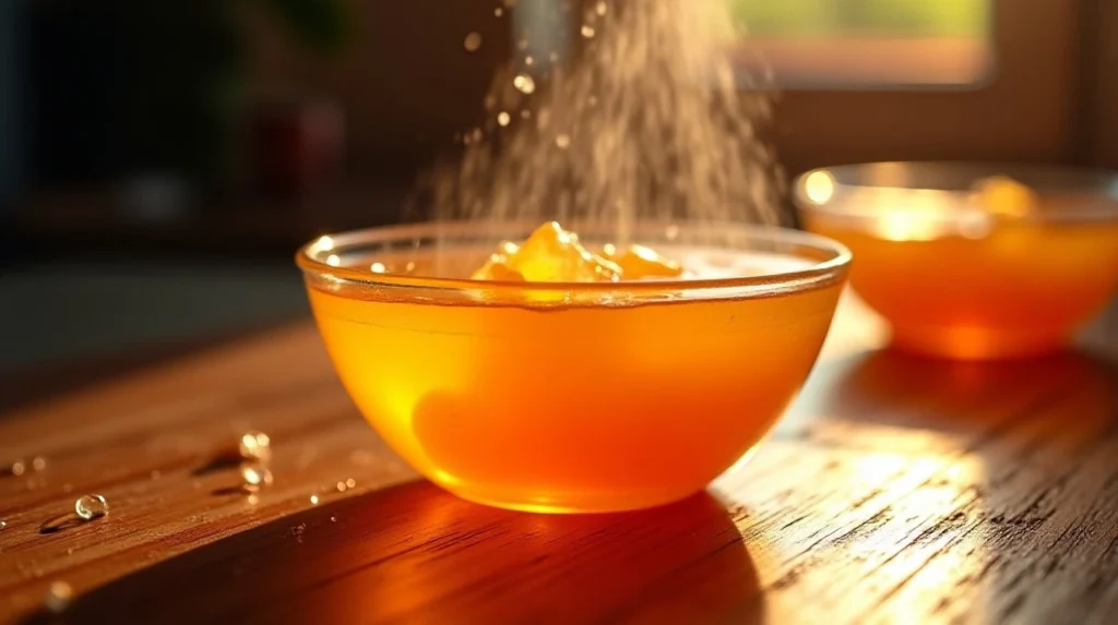 gelatin and cold water in a small bowl