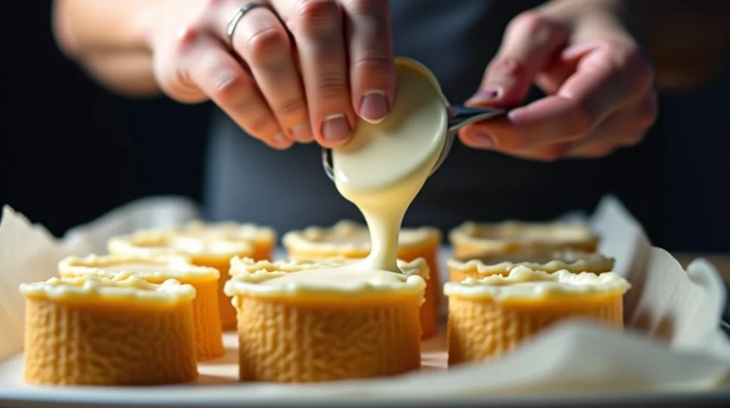 pour the mixture into six ramekins, glasses, or decorative molds