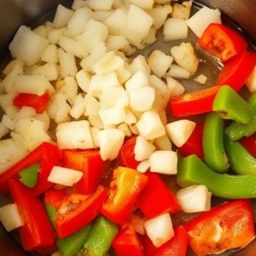 add the minced garlic and bell pepper