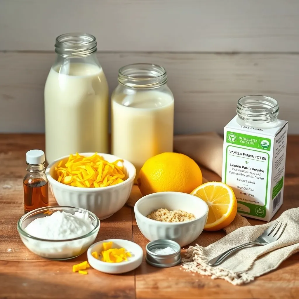 Ingredients for Lemon Panna Cotta