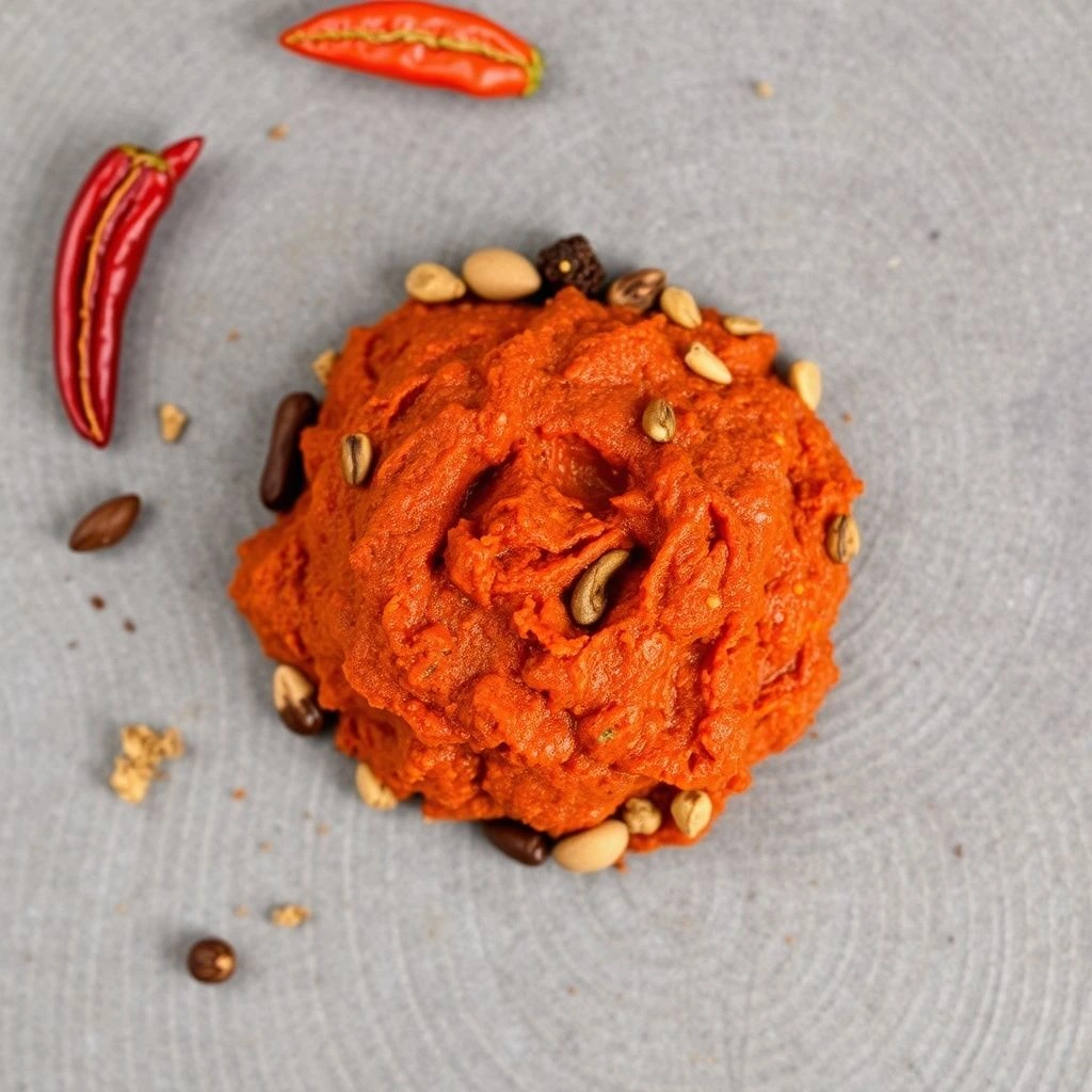 vibrant red spice paste