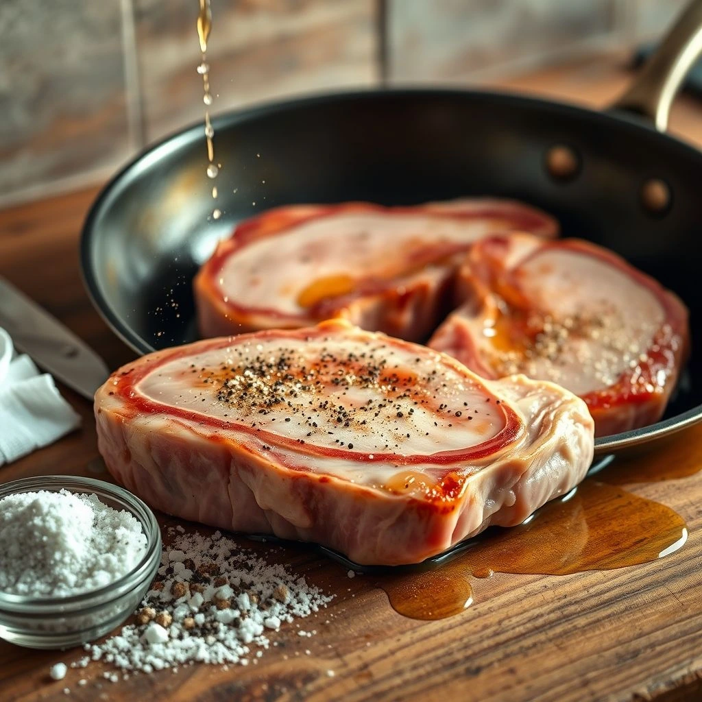 Preparing the Pork Chops