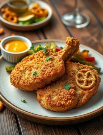 Pretzel Crusted Pork Chops
