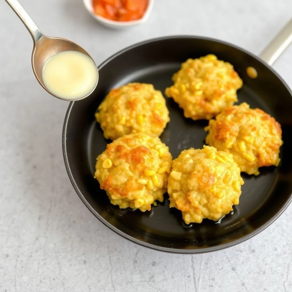 Cooking the Thai Corn Fritters