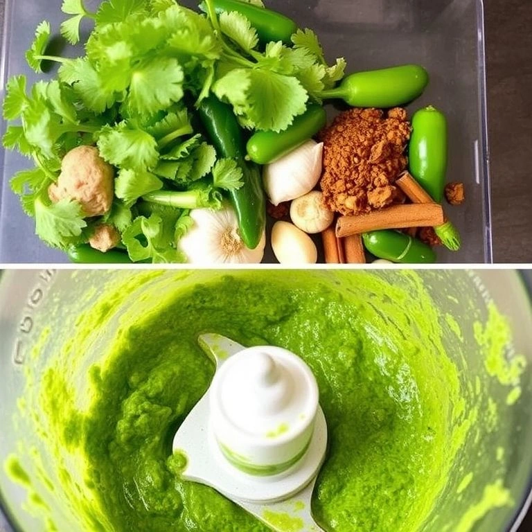 Prepare the green masala:
