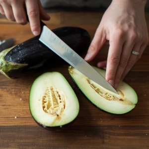 Preparing the Eggplant