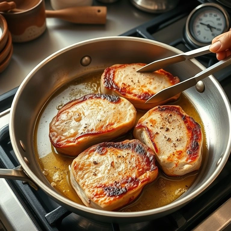 Cooking the Pork Chops