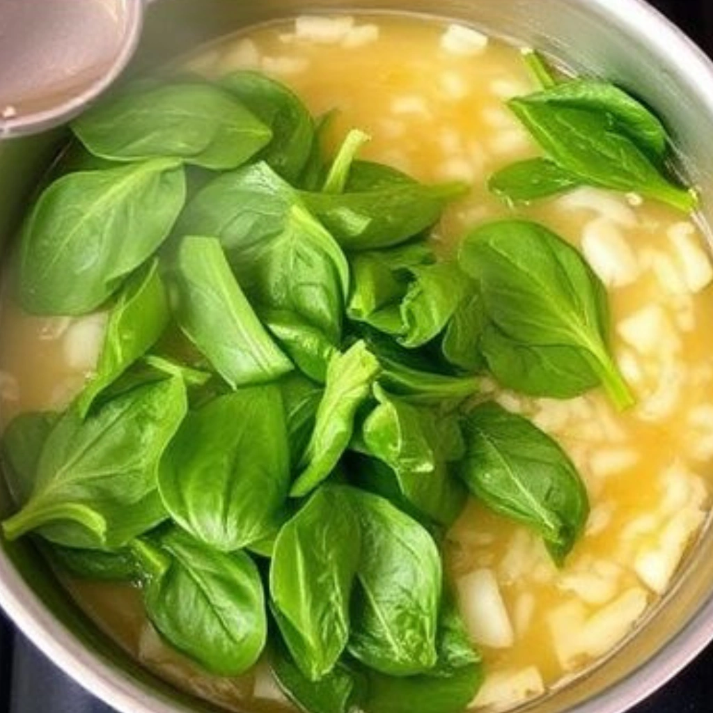 Adding the Spinach